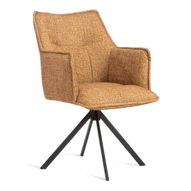 Кресло Lutz/Луц опора 360, велюр/букле, vt шейп горчичный светло-коричневый велюр/букле