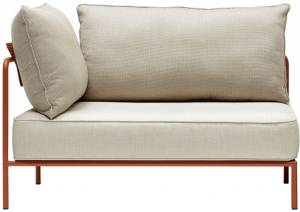 Модуль левый с подушками Flap терракотовый, кремовый 1300х850х880 мм