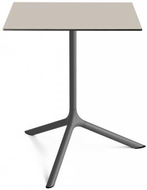 Стол ламинированный обеденный Tripe Maxi антрацит, тортора 700х700х740 мм