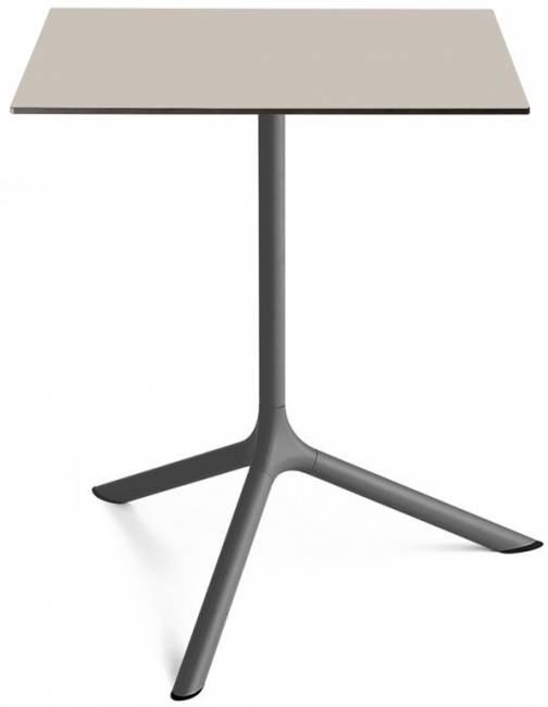 Стол ламинированный обеденный Tripe Maxi антрацит, тортора 700х700х740 мм