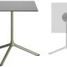 Стол ламинированный обеденный складной Tripe Maxi Folding оливковый, светло-серый 700х700х740 мм