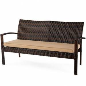 Плетеный диван MILANO, 2-х местный, темно-коричневый