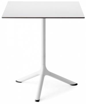Стол ламинированный обеденный Tripe белый, белый 600х600х740 мм