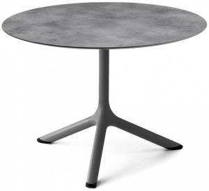 Столик ламинированный кофейный Tripe антрацит, цементный Ø700х510 мм