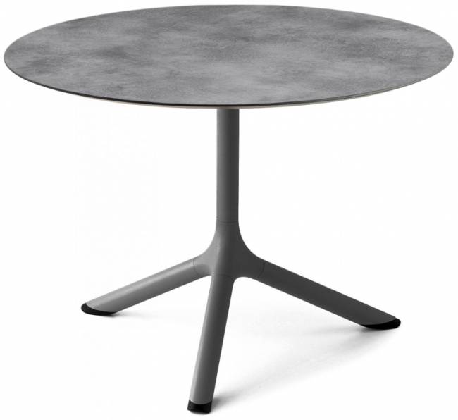 Столик ламинированный кофейный Tripe антрацит, цементный Ø700х510 мм