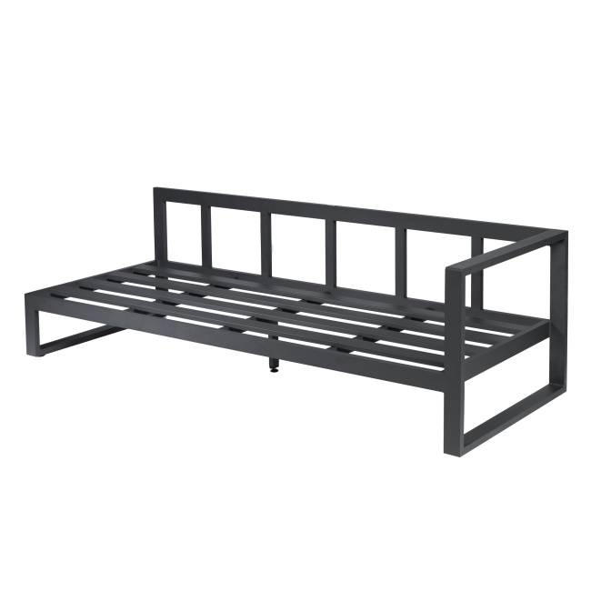 Диван садовый из алюминия 3-х местный правый с левым подлокотником Лагуна G401.8Е04 шоколад/антрацит