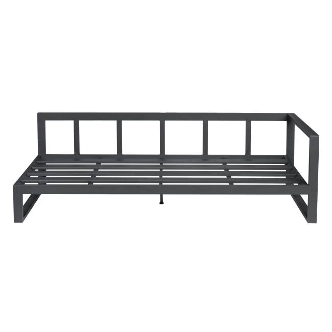 Диван садовый из алюминия 3-х местный правый с левым подлокотником Лагуна G401.8Е04 шоколад/антрацит