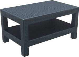 Столик пластиковый плетеный журнальный Monaco Lounge антрацит 920х570х450 мм