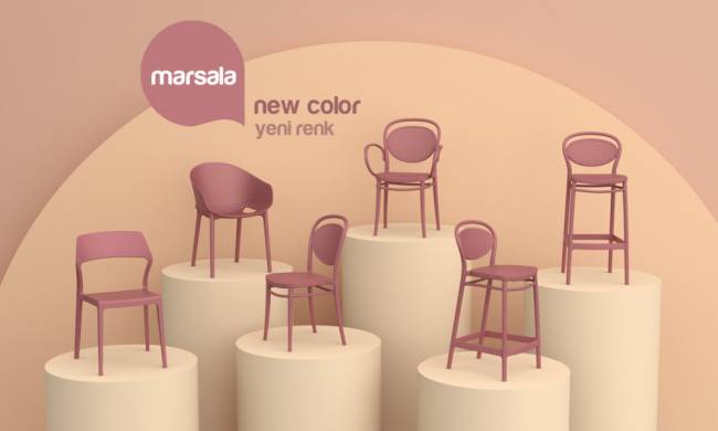 Стул пластиковый барный Marcel Bar 75 марсала 450х520х1060 мм Стул пластиковый барный Marcel Bar 75 марсала 450х520х1060 мм