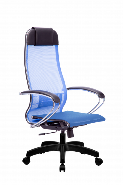 Кресло МЕТТА-4(MPRU)/подл.131/осн.001, васильковый/васильковый