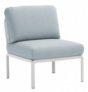 Модуль центральный пластиковый с подушками Komodo Elemento Centrale белый, лед 720х780х880 мм