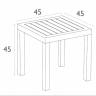 Столик пластиковый журнальный Ocean Side Table белый 450х450х450 мм