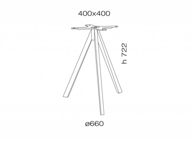Подстолье металлическое Tower 201 Ø660х722 мм