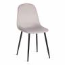 Стул BREEZE (mod. 4724) Велюр/металл , 44 х 53 х 87 см, Light grey (светло-серый) HLR14 / черный (Комплект из 4 шт.) светло-серый Велюр/металл