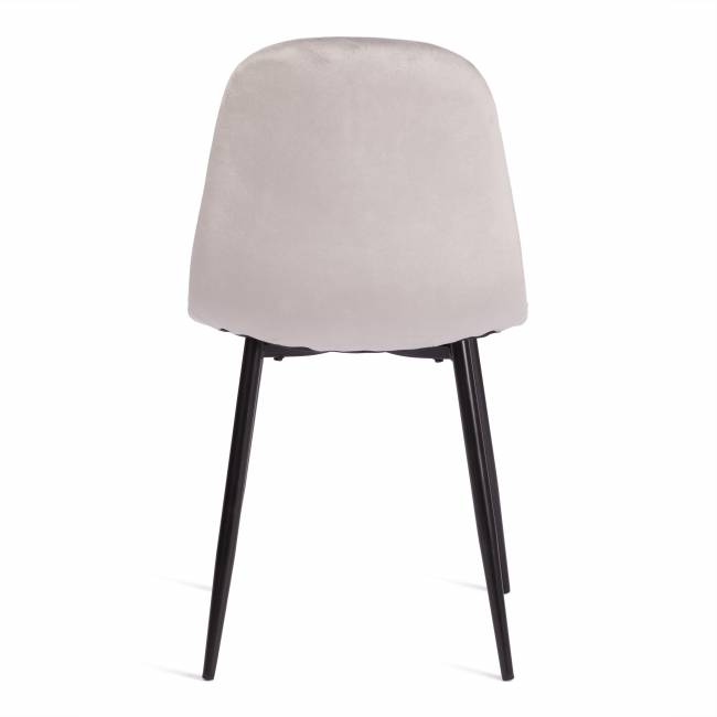 Стул BREEZE (mod. 4724) Велюр/металл , 44 х 53 х 87 см, Light grey (светло-серый) HLR14 / черный (Комплект из 4 шт.) светло-серый Велюр/металл