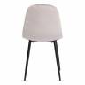Стул BREEZE (mod. 4724) Велюр/металл , 44 х 53 х 87 см, Light grey (светло-серый) HLR14 / черный (Комплект из 4 шт.) светло-серый Велюр/металл