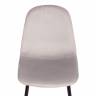 Стул BREEZE (mod. 4724) Велюр/металл , 44 х 53 х 87 см, Light grey (светло-серый) HLR14 / черный (Комплект из 4 шт.) светло-серый Велюр/металл