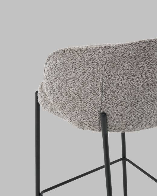 Стул полубарный Тисдейл букле серый