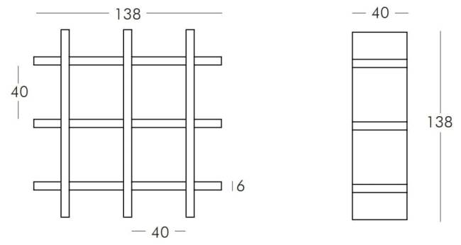 Стеллаж книжный пластиковый Mybook 3х3 Standard 1380х400х1380 мм