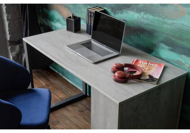 Битти Лофт 116х60х75 бетон / черный матовый