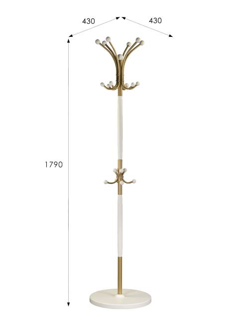Вешалка напольная Д 1 золото/ слоновая кость