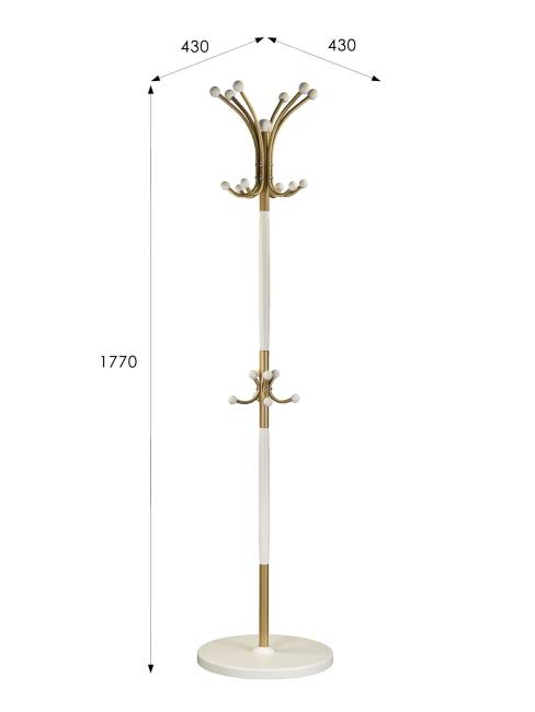 Вешалка напольная Д 1 золото/ слоновая кость