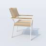 Стул BONTA бежевый - белый каркас