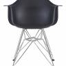 Стул обеденный DOBRIN DAW CHROME, ножки хром, цвет сиденья чёрный