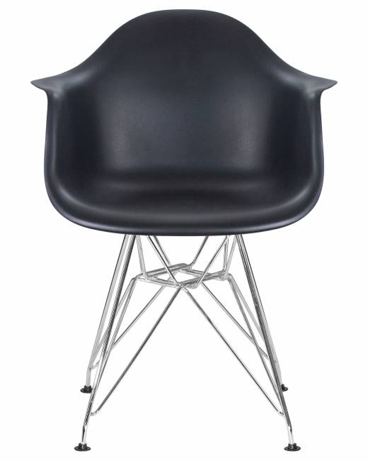 Стул обеденный DOBRIN DAW CHROME, ножки хром, цвет сиденья чёрный