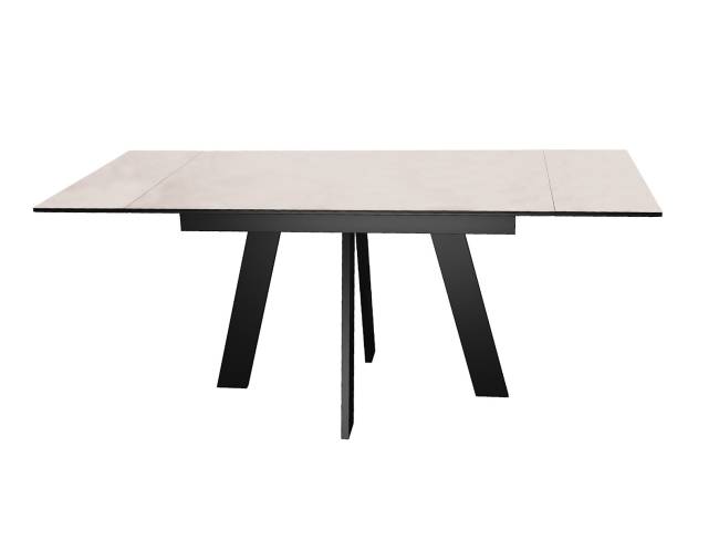 Стол DikLine SKM110 Керамика Krater Perla (бежевый матовый)/подстолье черное Стол DikLine SKM110 Керамика Krater Perla (бежевый матовый)/подстолье черное