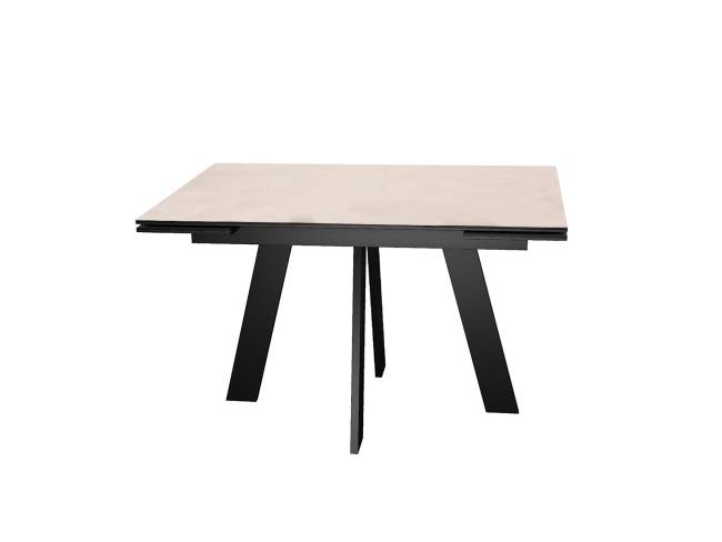 Стол DikLine SKM110 Керамика Krater Perla (бежевый матовый)/подстолье черное Стол DikLine SKM110 Керамика Krater Perla (бежевый матовый)/подстолье черное