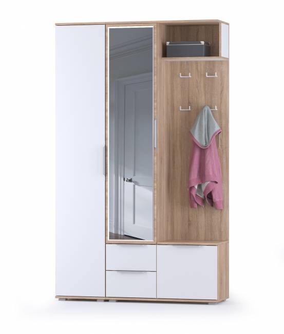 Набор мебели для прихожей Куба № 14 цвет дуб сонома/белый премиум