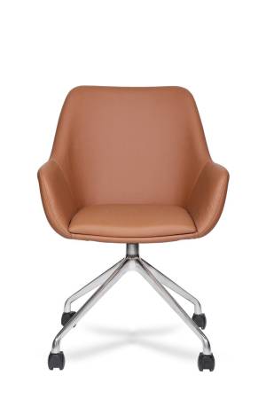 Кресло для персонала МГ-24 В ХРОМ ПАУК 4 ЛУЧА