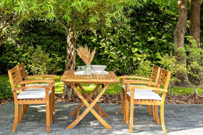 Обеденный комплект из акации KARO