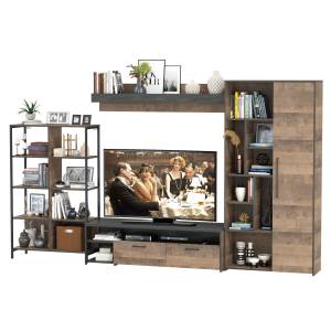 Мебель в гостиную лофт Трувор № 71 цвет дуб гранж песочный/интра