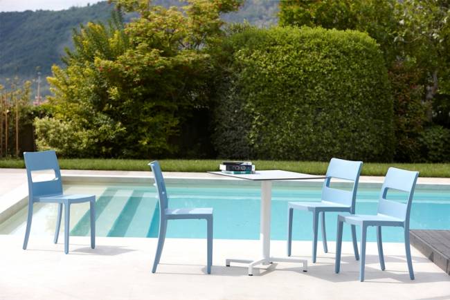 Стул пластиковый Sai голубой 480х510х820 мм Стул пластиковый Sai голубой 480х510х820 мм