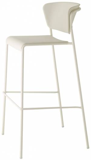 Стул барный пластиковый Lisa Technopolymer лен 520х500х980 мм