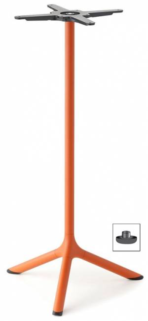 Подстолье металлическое барное Tripe терракотовый Ø610х1090 мм Подстолье металлическое барное Tripe терракотовый Ø610х1090 мм