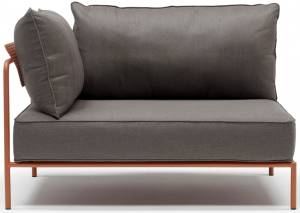 Модуль левый с подушками Flap терракотовый, мокко 1300х850х880 мм