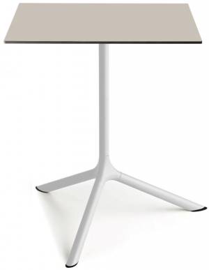 Стол ламинированный обеденный Tripe Maxi белый, тортора 700х700х740 мм