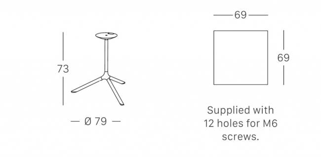 Стол ламинированный обеденный складной Tripe Maxi Folding терракотовый, светло-серый 700х700х740 мм Стол ламинированный обеденный складной Tripe Maxi Folding терракотовый, светло-серый 700х700х740 мм