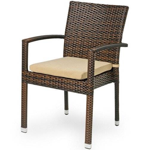 Плетеный стул MILANO, темно-коричневый