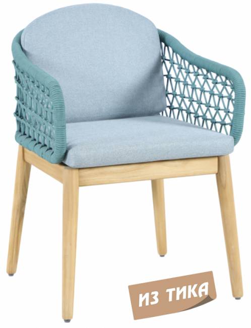 Кресло деревянное с подушками Cambria натуральный, мальмо 562х565х761 мм Кресло деревянное с подушками Cambria натуральный, мальмо 562х565х761 мм