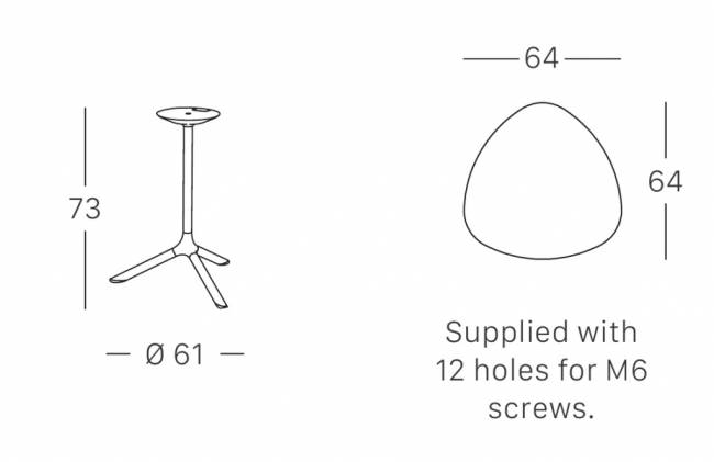 Стол ламинированный обеденный складной Tripe Folding тортора, кортен 640х640х740 мм Стол ламинированный обеденный складной Tripe Folding тортора, кортен 640х640х740 мм