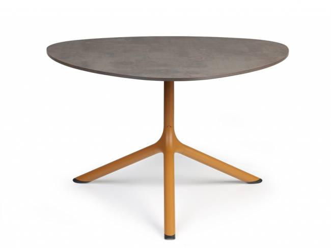 Столик ламинированный кофейный Tripe Maxi терракотовый, кортен 830х830х510 мм