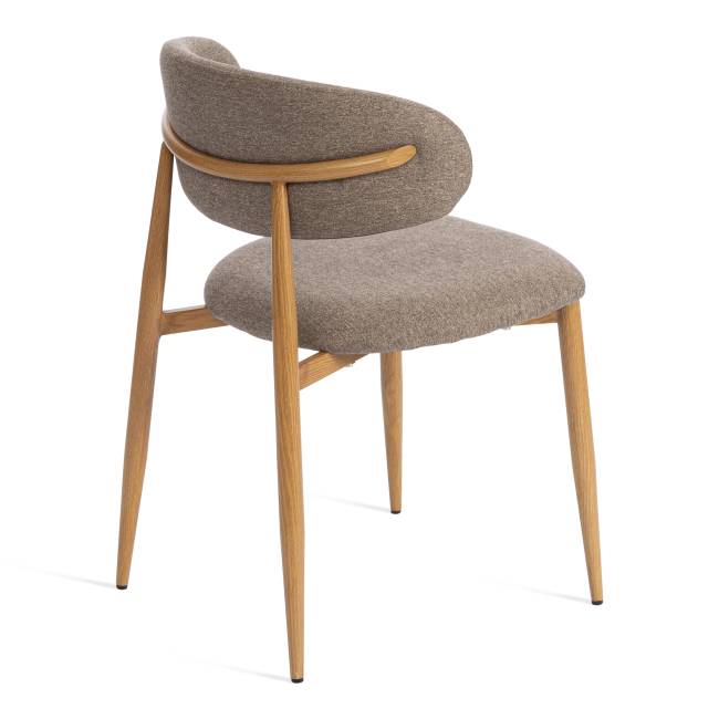 Стул обеденный Belsay/Белси / 2 шт. в упаковке велюр/металл, светло-коричневый/натуральный, 46х53х76,5см (Комплект из 2 шт.) светло-коричневый меланж велюр/металл