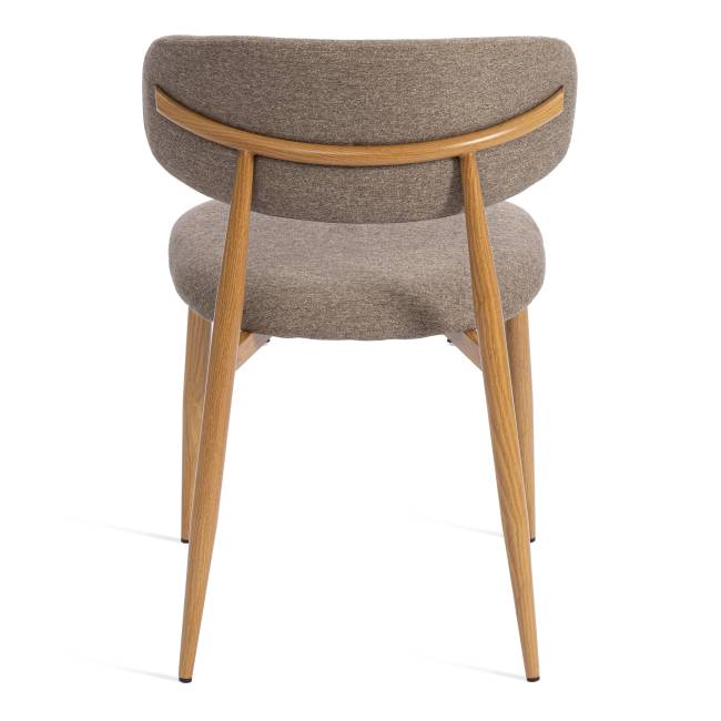 Стул обеденный Belsay/Белси / 2 шт. в упаковке велюр/металл, светло-коричневый/натуральный, 46х53х76,5см (Комплект из 2 шт.) светло-коричневый меланж велюр/металл