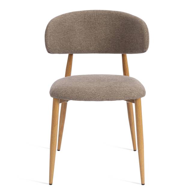 Стул обеденный Belsay/Белси / 2 шт. в упаковке велюр/металл, светло-коричневый/натуральный, 46х53х76,5см (Комплект из 2 шт.) светло-коричневый меланж велюр/металл