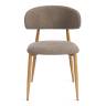 Стул обеденный Belsay/Белси / 2 шт. в упаковке велюр/металл, светло-коричневый/натуральный, 46х53х76,5см (Комплект из 2 шт.) светло-коричневый меланж велюр/металл