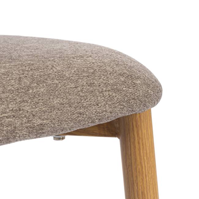 Стул обеденный Belsay/Белси / 2 шт. в упаковке велюр/металл, светло-коричневый/натуральный, 46х53х76,5см (Комплект из 2 шт.) светло-коричневый меланж велюр/металл